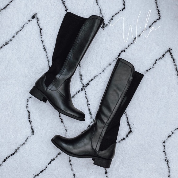 LAST FEW🔥 leather knee high riding boots black - Picture 4 of 7